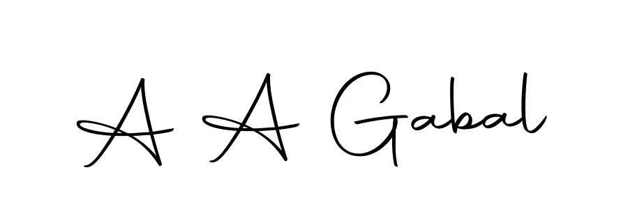 Make a beautiful signature design for name A A Gabal. With this signature (Autography-DOLnW) style, you can create a handwritten signature for free. A A Gabal signature style 10 images and pictures png