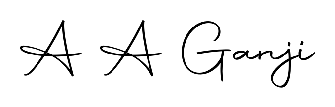Achieve flawless digital penmanship with A A Ganji name in Autography-DOLnW font. The perfect tool for creating online signatures. A A Ganji signature style 10 images and pictures png