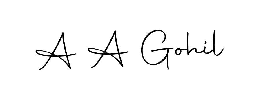Also we have A A Gohil name is the best signature style. Create professional handwritten signature collection using Autography-DOLnW autograph style. A A Gohil signature style 10 images and pictures png