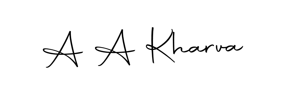 How to make A A Kharva signature? Autography-DOLnW is a professional autograph style. Create handwritten signature for A A Kharva name. A A Kharva signature style 10 images and pictures png