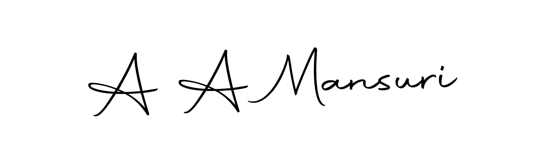 Also we have A A Mansuri name is the best signature style. Create professional handwritten signature collection using Autography-DOLnW autograph style. A A Mansuri signature style 10 images and pictures png