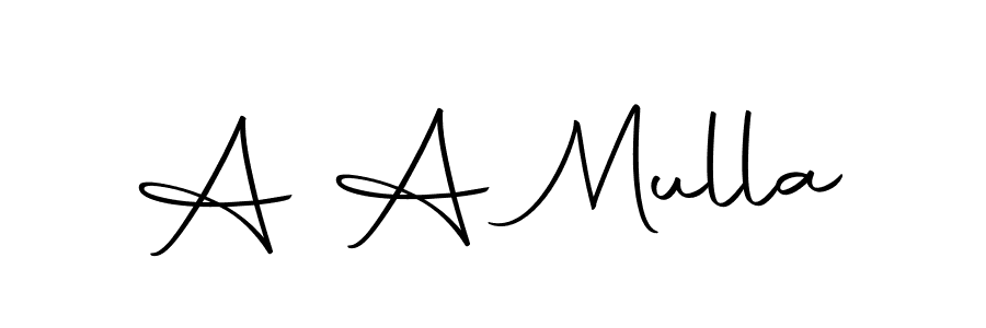 How to make A A Mulla signature? Autography-DOLnW is a professional autograph style. Create handwritten signature for A A Mulla name. A A Mulla signature style 10 images and pictures png