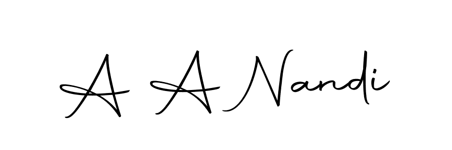Also we have A A Nandi name is the best signature style. Create professional handwritten signature collection using Autography-DOLnW autograph style. A A Nandi signature style 10 images and pictures png