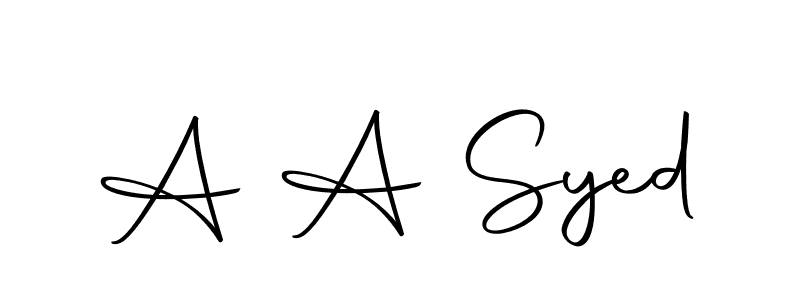 Create a beautiful signature design for name A A Syed. With this signature (Autography-DOLnW) fonts, you can make a handwritten signature for free. A A Syed signature style 10 images and pictures png