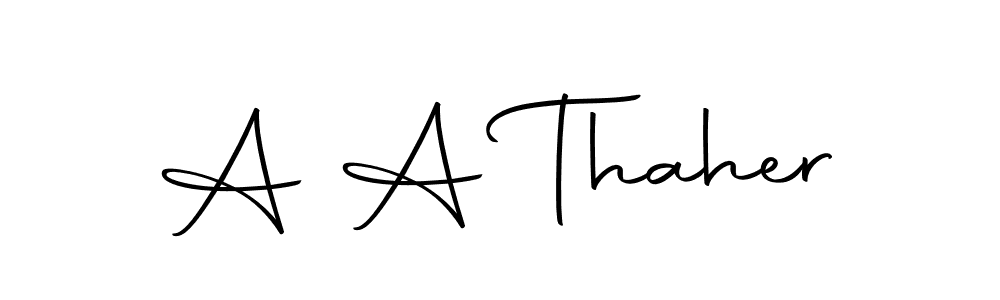 Make a beautiful signature design for name A A Thaher. Use this online signature maker to create a handwritten signature for free. A A Thaher signature style 10 images and pictures png