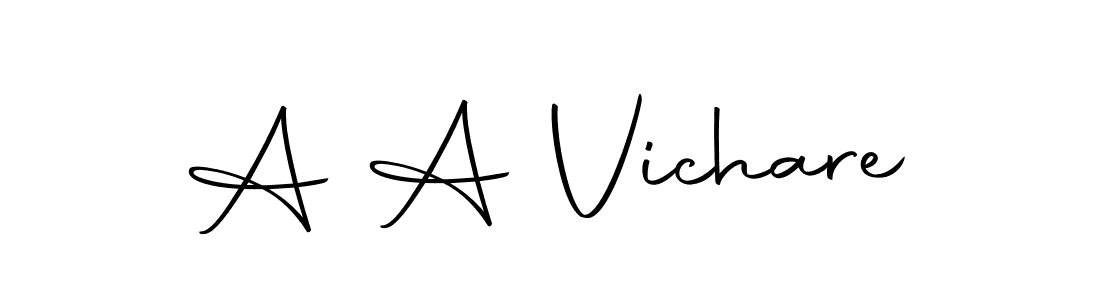 You should practise on your own different ways (Autography-DOLnW) to write your name (A A Vichare) in signature. don't let someone else do it for you. A A Vichare signature style 10 images and pictures png