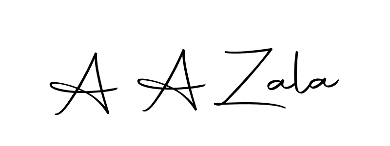 The best way (Autography-DOLnW) to make a short signature is to pick only two or three words in your name. The name A A Zala include a total of six letters. For converting this name. A A Zala signature style 10 images and pictures png