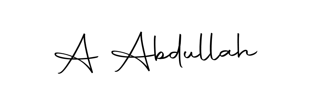 Create a beautiful signature design for name A Abdullah. With this signature (Autography-DOLnW) fonts, you can make a handwritten signature for free. A Abdullah signature style 10 images and pictures png