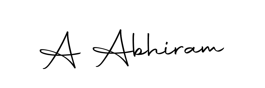 How to make A Abhiram name signature. Use Autography-DOLnW style for creating short signs online. This is the latest handwritten sign. A Abhiram signature style 10 images and pictures png