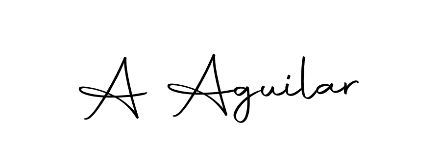 Use a signature maker to create a handwritten signature online. With this signature software, you can design (Autography-DOLnW) your own signature for name A Aguilar. A Aguilar signature style 10 images and pictures png