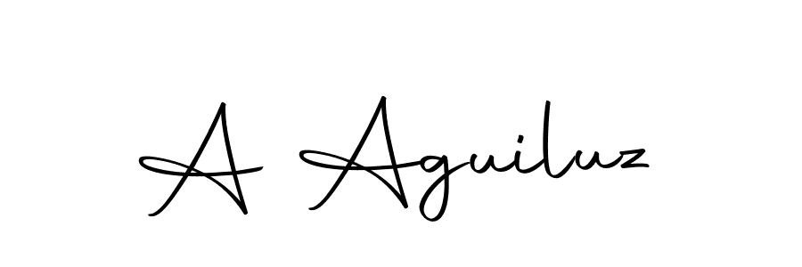 How to make A Aguiluz name signature. Use Autography-DOLnW style for creating short signs online. This is the latest handwritten sign. A Aguiluz signature style 10 images and pictures png