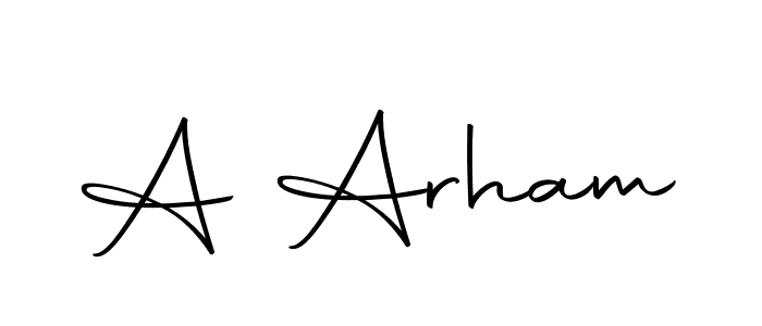 Make a beautiful signature design for name A Arham. With this signature (Autography-DOLnW) style, you can create a handwritten signature for free. A Arham signature style 10 images and pictures png