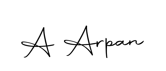 Use a signature maker to create a handwritten signature online. With this signature software, you can design (Autography-DOLnW) your own signature for name A Arpan. A Arpan signature style 10 images and pictures png