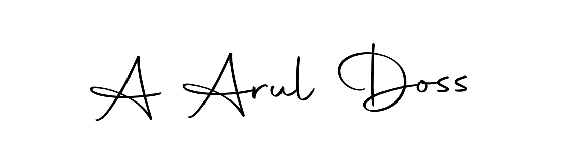 Make a beautiful signature design for name A Arul Doss. With this signature (Autography-DOLnW) style, you can create a handwritten signature for free. A Arul Doss signature style 10 images and pictures png