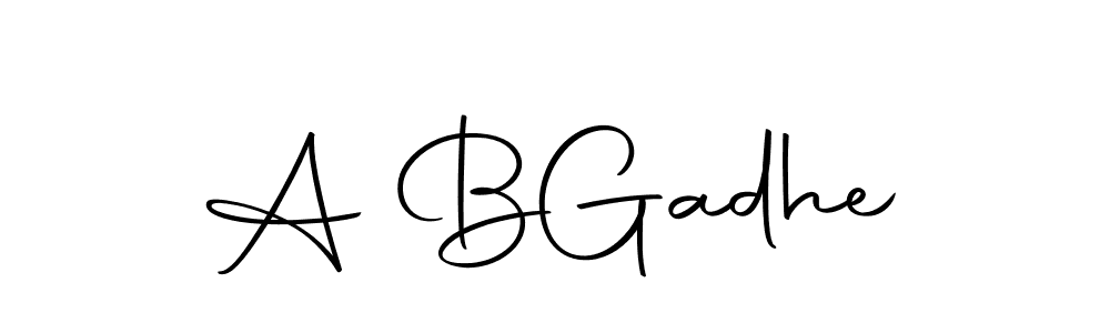 Use a signature maker to create a handwritten signature online. With this signature software, you can design (Autography-DOLnW) your own signature for name A B  Gadhe. A B  Gadhe signature style 10 images and pictures png