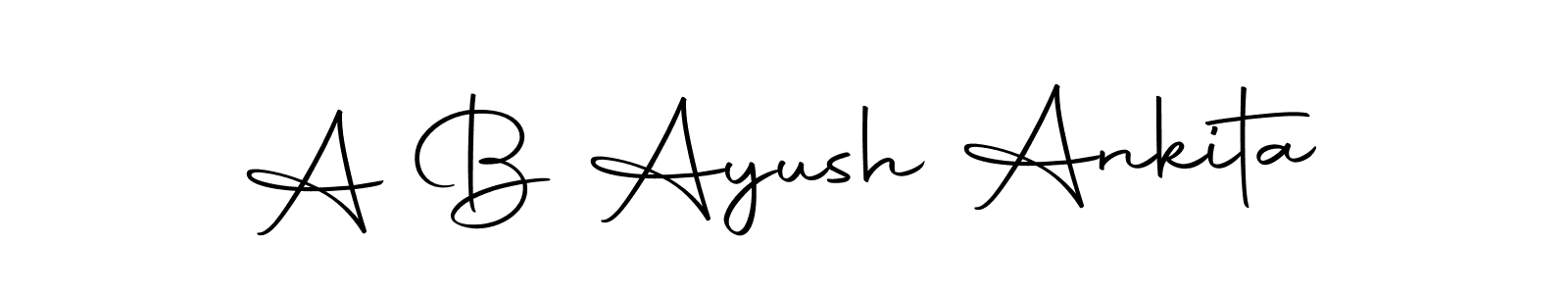 Also You can easily find your signature by using the search form. We will create A B Ayush Ankita name handwritten signature images for you free of cost using Autography-DOLnW sign style. A B Ayush Ankita signature style 10 images and pictures png