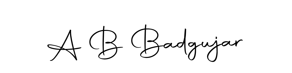 Also we have A B Badgujar name is the best signature style. Create professional handwritten signature collection using Autography-DOLnW autograph style. A B Badgujar signature style 10 images and pictures png