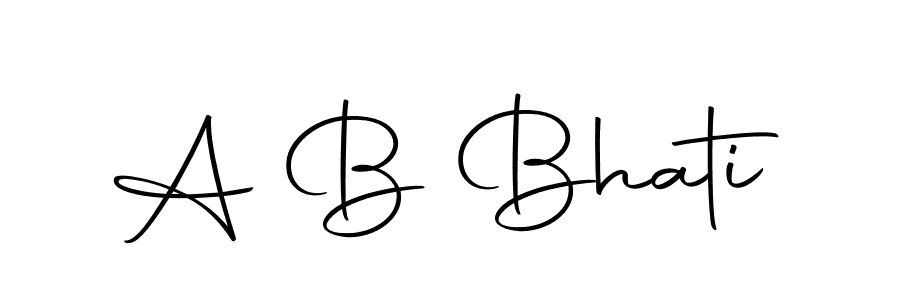 How to make A B Bhati name signature. Use Autography-DOLnW style for creating short signs online. This is the latest handwritten sign. A B Bhati signature style 10 images and pictures png