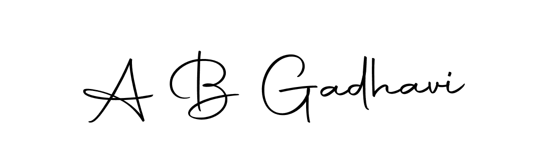 A B Gadhavi stylish signature style. Best Handwritten Sign (Autography-DOLnW) for my name. Handwritten Signature Collection Ideas for my name A B Gadhavi. A B Gadhavi signature style 10 images and pictures png