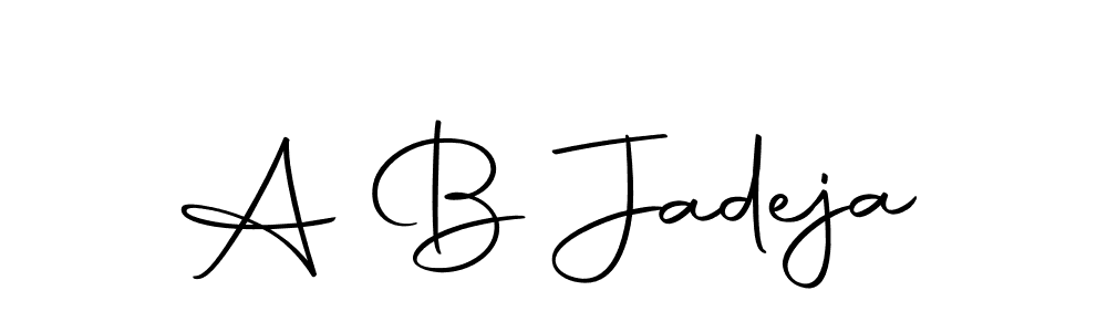 Also we have A B Jadeja name is the best signature style. Create professional handwritten signature collection using Autography-DOLnW autograph style. A B Jadeja signature style 10 images and pictures png