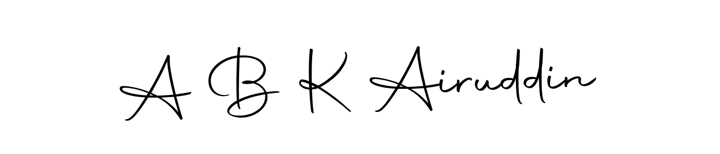 Create a beautiful signature design for name A B K Airuddin. With this signature (Autography-DOLnW) fonts, you can make a handwritten signature for free. A B K Airuddin signature style 10 images and pictures png