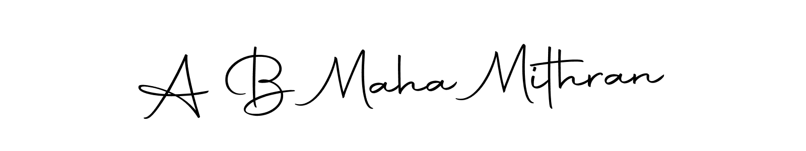 Use a signature maker to create a handwritten signature online. With this signature software, you can design (Autography-DOLnW) your own signature for name A B Maha Mithran. A B Maha Mithran signature style 10 images and pictures png