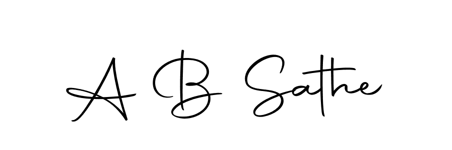 Use a signature maker to create a handwritten signature online. With this signature software, you can design (Autography-DOLnW) your own signature for name A B Sathe. A B Sathe signature style 10 images and pictures png