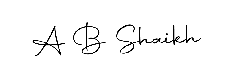 Make a beautiful signature design for name A B Shaikh. With this signature (Autography-DOLnW) style, you can create a handwritten signature for free. A B Shaikh signature style 10 images and pictures png