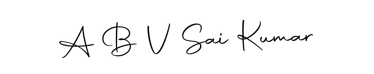 Use a signature maker to create a handwritten signature online. With this signature software, you can design (Autography-DOLnW) your own signature for name A B V Sai Kumar. A B V Sai Kumar signature style 10 images and pictures png