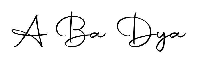 Looking for an artistic signature for A Ba Dya? The Autography-DOLnW calligraphy style gives a sophisticated flow suitable for business cards and emails. A Ba Dya signature style 10 images and pictures png