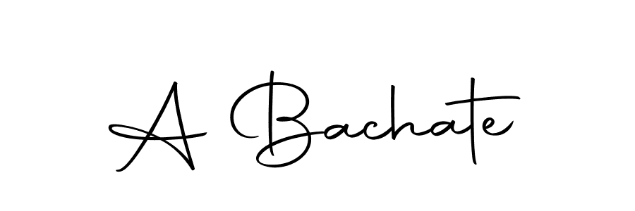 Design your own signature with our free online signature maker. With this signature software, you can create a handwritten (Autography-DOLnW) signature for name A Bachate. A Bachate signature style 10 images and pictures png