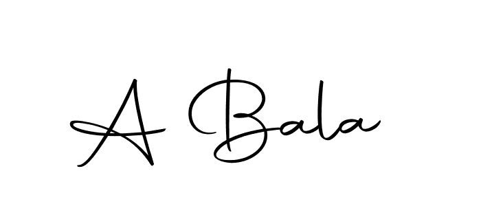 Design your own signature with our free online signature maker. With this signature software, you can create a handwritten (Autography-DOLnW) signature for name A Bala . A Bala  signature style 10 images and pictures png