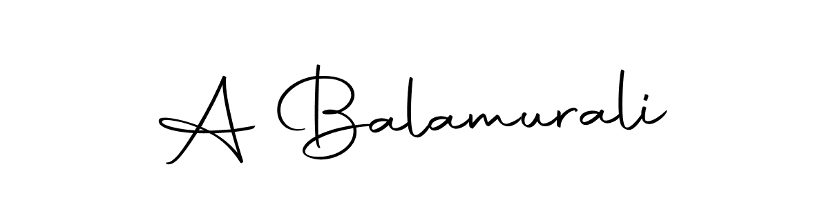 You should practise on your own different ways (Autography-DOLnW) to write your name (A Balamurali) in signature. don't let someone else do it for you. A Balamurali signature style 10 images and pictures png