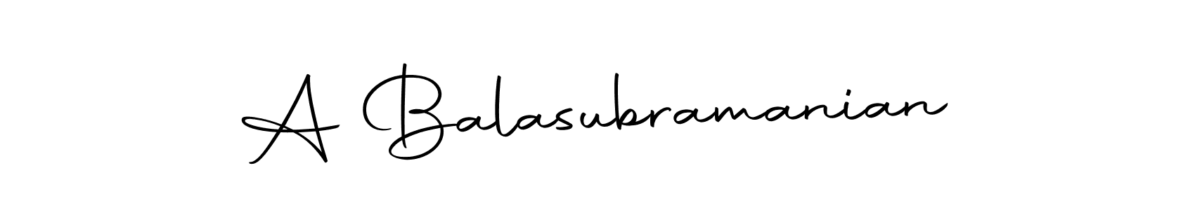 Use a signature maker to create a handwritten signature online. With this signature software, you can design (Autography-DOLnW) your own signature for name A Balasubramanian. A Balasubramanian signature style 10 images and pictures png