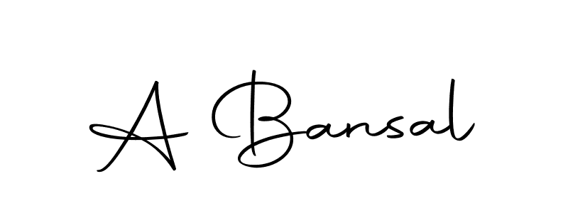 Create a beautiful signature design for name A Bansal. With this signature (Autography-DOLnW) fonts, you can make a handwritten signature for free. A Bansal signature style 10 images and pictures png