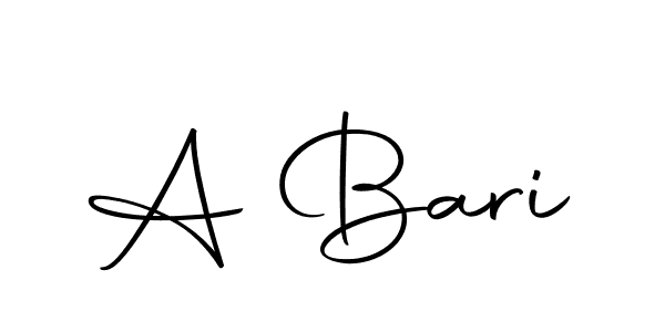 The best way (Autography-DOLnW) to make a short signature is to pick only two or three words in your name. The name A Bari include a total of six letters. For converting this name. A Bari signature style 10 images and pictures png