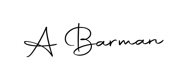 Create a beautiful signature design for name A Barman. With this signature (Autography-DOLnW) fonts, you can make a handwritten signature for free. A Barman signature style 10 images and pictures png