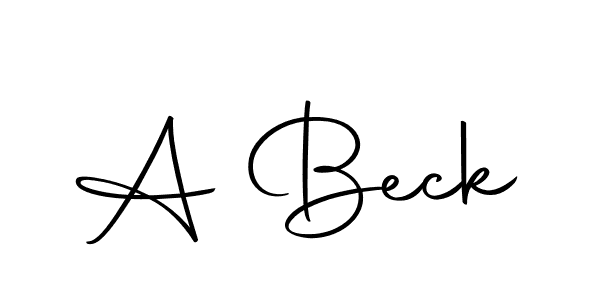 Create a beautiful signature design for name A Beck. With this signature (Autography-DOLnW) fonts, you can make a handwritten signature for free. A Beck signature style 10 images and pictures png