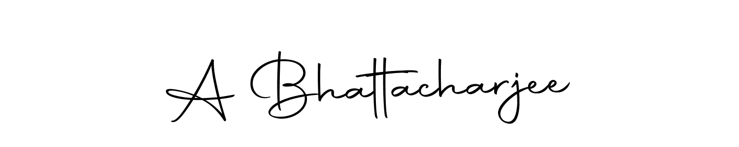 How to make A Bhattacharjee signature? Autography-DOLnW is a professional autograph style. Create handwritten signature for A Bhattacharjee name. A Bhattacharjee signature style 10 images and pictures png