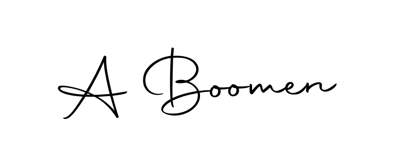Create a beautiful signature design for name A Boomen. With this signature (Autography-DOLnW) fonts, you can make a handwritten signature for free. A Boomen signature style 10 images and pictures png