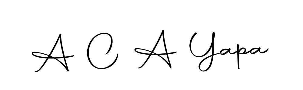 You should practise on your own different ways (Autography-DOLnW) to write your name (A C A Yapa) in signature. don't let someone else do it for you. A C A Yapa signature style 10 images and pictures png