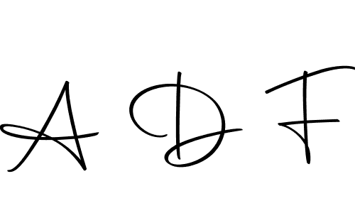 The best way (Autography-DOLnW) to make a short signature is to pick only two or three words in your name. The name A D F include a total of six letters. For converting this name. A D F signature style 10 images and pictures png