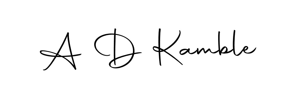 Make a beautiful signature design for name A D Kamble. Use this online signature maker to create a handwritten signature for free. A D Kamble signature style 10 images and pictures png