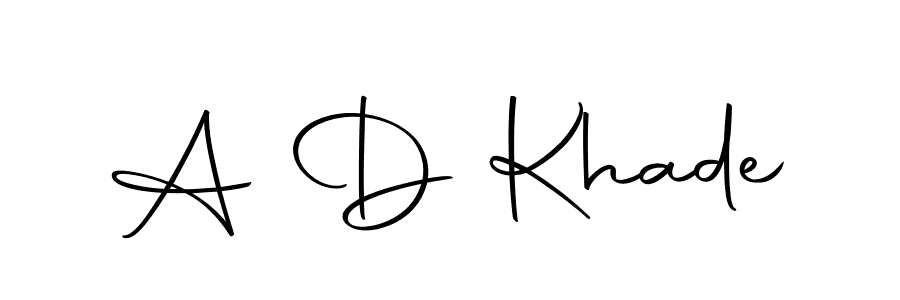 A D Khade stylish signature style. Best Handwritten Sign (Autography-DOLnW) for my name. Handwritten Signature Collection Ideas for my name A D Khade. A D Khade signature style 10 images and pictures png