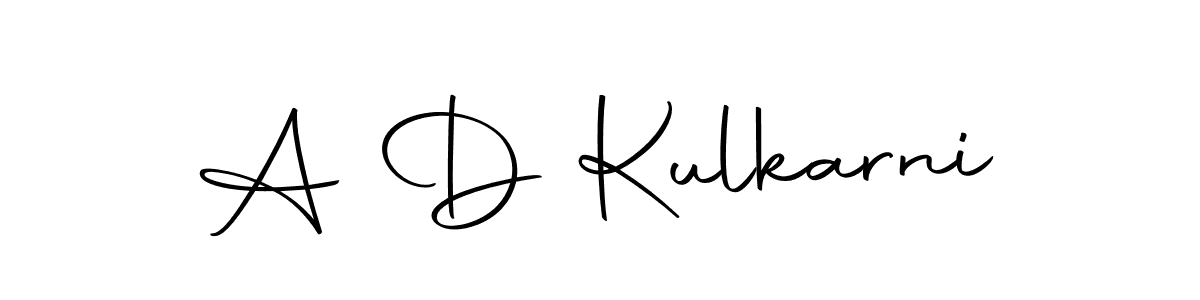 How to make A D Kulkarni name signature. Use Autography-DOLnW style for creating short signs online. This is the latest handwritten sign. A D Kulkarni signature style 10 images and pictures png