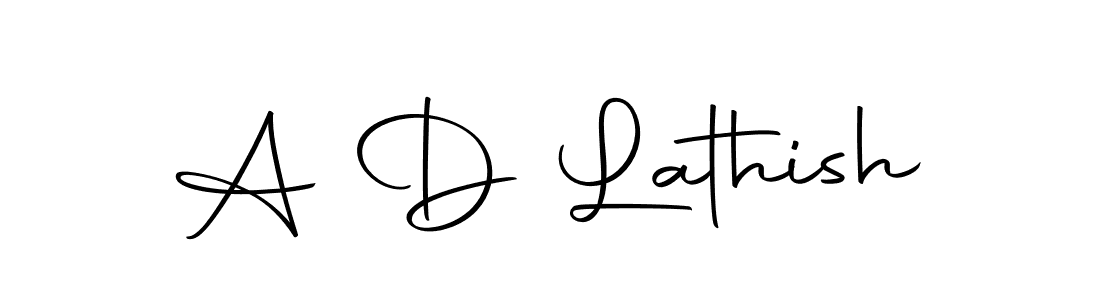 A D Lathish stylish signature style. Best Handwritten Sign (Autography-DOLnW) for my name. Handwritten Signature Collection Ideas for my name A D Lathish. A D Lathish signature style 10 images and pictures png
