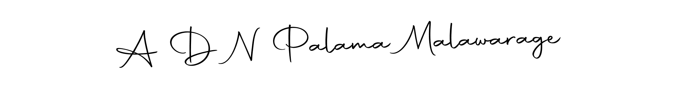 Make a beautiful signature design for name A D N Palama Malawarage. With this signature (Autography-DOLnW) style, you can create a handwritten signature for free. A D N Palama Malawarage signature style 10 images and pictures png