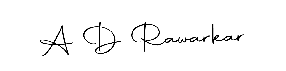 How to make A D Rawarkar name signature. Use Autography-DOLnW style for creating short signs online. This is the latest handwritten sign. A D Rawarkar signature style 10 images and pictures png