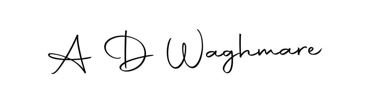How to make A D Waghmare name signature. Use Autography-DOLnW style for creating short signs online. This is the latest handwritten sign. A D Waghmare signature style 10 images and pictures png