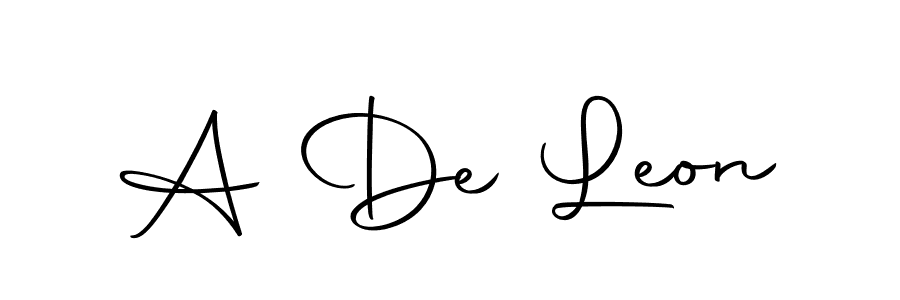 Similarly Autography-DOLnW is the best handwritten signature design. Signature creator online .You can use it as an online autograph creator for name A De Leon. A De Leon signature style 10 images and pictures png